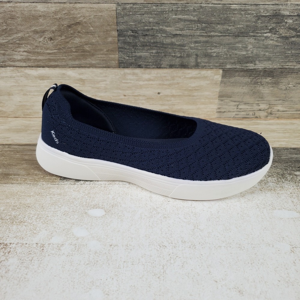 Keds BlissWalk Skimmer Womens Loafer Shoes Sz 8.5 W Comfort Navy Blue Slip On
